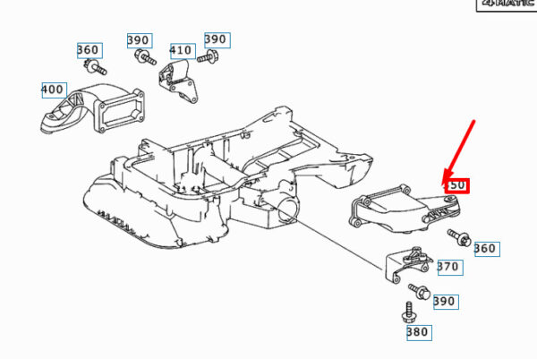 NEW MERCEDES-BENZ E W210 LEFT SIDE ENGINE SUPPORT A1042231704 ORIGINAL - Image 4