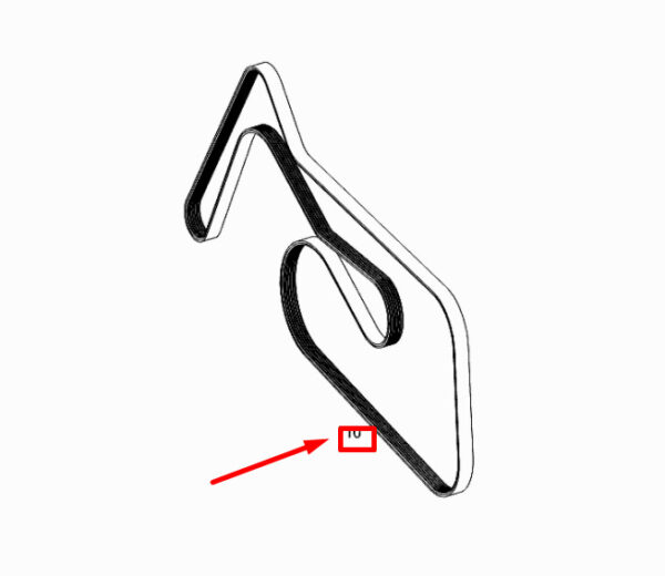 NEW MERCEDES-BENZ SLS AMG C197 V-BELT A1139970092 01-13 ORIGINAL - Image 4