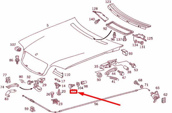 New MERCEDES-BENZ S W140 Engine Hood Stop Buffer A1409880311 - Image 4