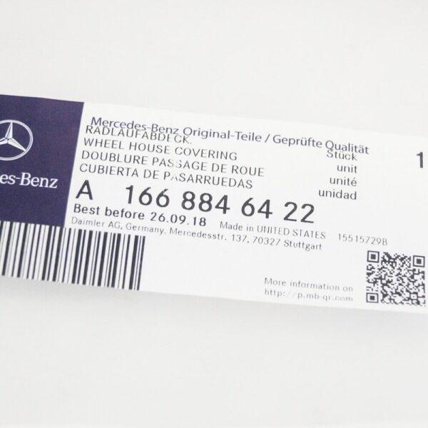NEW MERCEDES BENZ GL CLASS X166 FRONT FENDER MOLDING A1668846422 2015 ORIGINAL - Image 4
