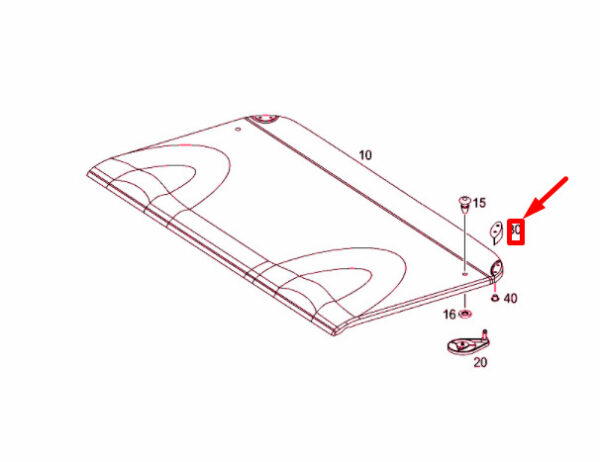 NEW MERCEDES-BENZ C COUPE CL203 PARCEL SHELF SIDE COVER A2036940733 ORIGINAL - Image 4
