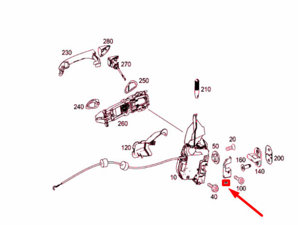 MERCEDES-BENZ SLK R171 Front Right Door Lock Edging A20372302249051 NEW ORIGINAL - Image 4