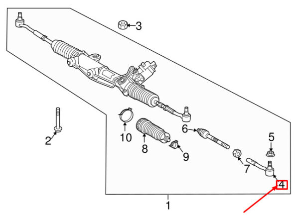 NEW MERCEDES-BENZ C W204 STEERING GEAR OUTER TIE ROD A2043303303 ORIGINAL - Image 4