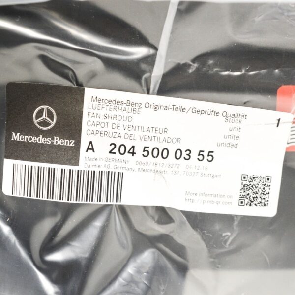 NEW MERCEDES-BENZ GLK-CLASS X204 AIR INTAKE TOP FAN SHROUD A2045000355 ORIGINAL - Image 4