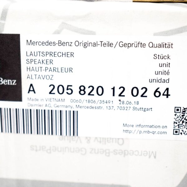 NEW MERCEDES C W205 FRONT DASHBOARD LOUDSPEAKER A205820120264 ORIGINAL - Image 4