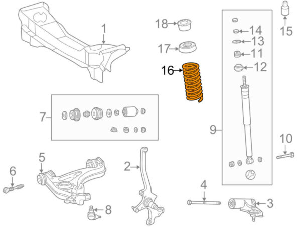 New Mercedes Benz W210 AMG Front Suspension Spring A2103213204 ORIGINAL - Image 4