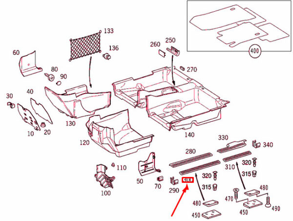 NEW MB E W210 FRONT ENTRANCE OUTSIDE DOOR SILL RAIL A21068034359B51 OEM - Image 4