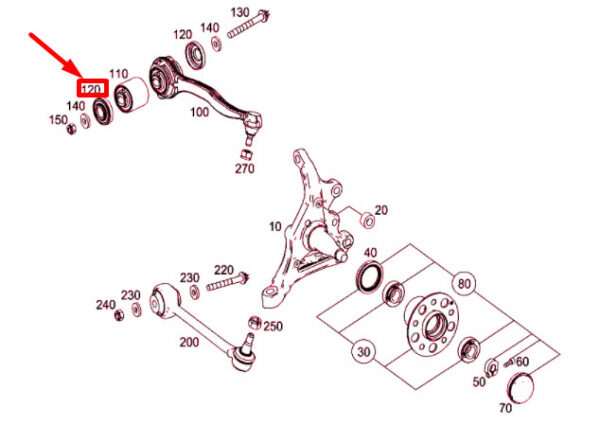 Mercedes-Benz SLK R172 front handlebar socket cup A2113330697 NEW ORIGINAL - Image 4