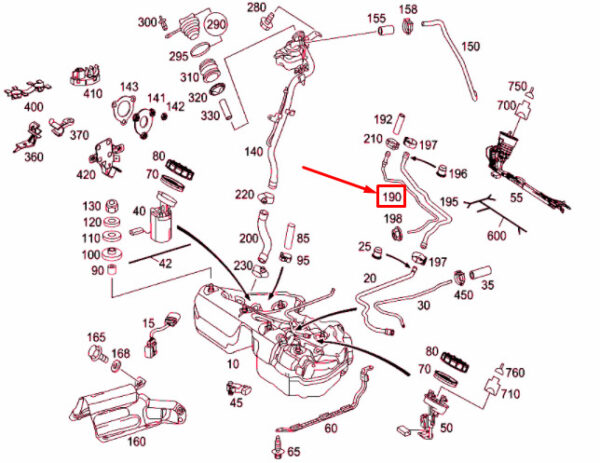 NEW MERCEDES-BENZ E W211 FUEL LINE A211470132464 ORIGINAL - Image 4