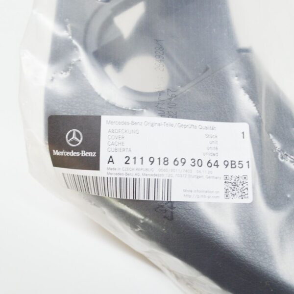 MERCEDES-BENZ E W211 Front Left Seat Outside Cover A2119186930649B51 NEW ORIGINAL