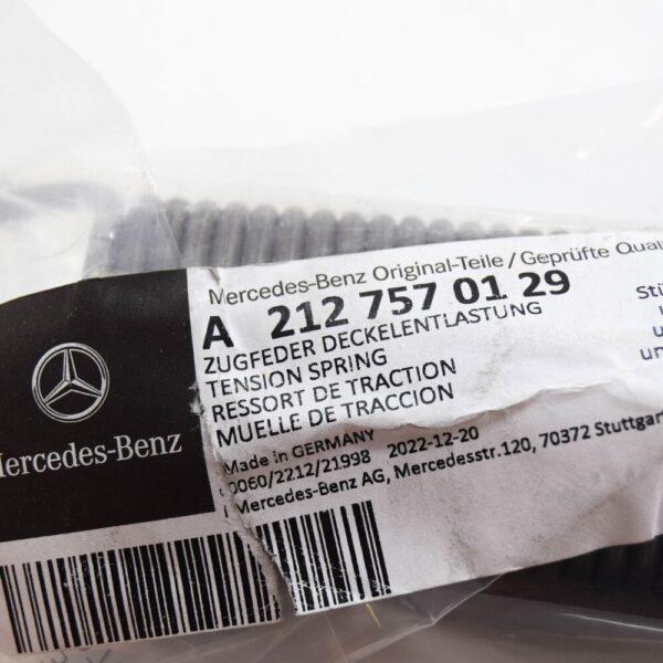 MERCEDES-BENZ E W212 TRUNK LID TENSION SPRING A2127570129 NEW ORIGINAL - Image 5