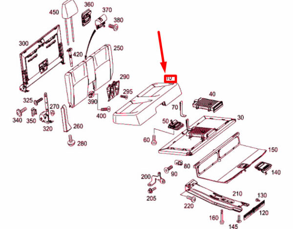 NEW MERCEDES-BENZ E T-MODEL S212 REAR SEAT CUSHION FOAM A21293008629D88 ORIGINAL - Image 4