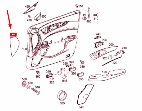 NEW MB CLS C218 FRONT LEFT DOOR PANELLING COVER MOLDING A21872701488N84 ORIGINAL - Image 4