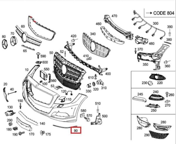 Mercedes-Benz W218 Original Molding A2188850121 - Image 4