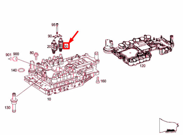 NEW MERCEDES-BENZ ML W164 TRANSMISSION CONTROL SOLENOID A2202771098 ORIGINAL - Image 4