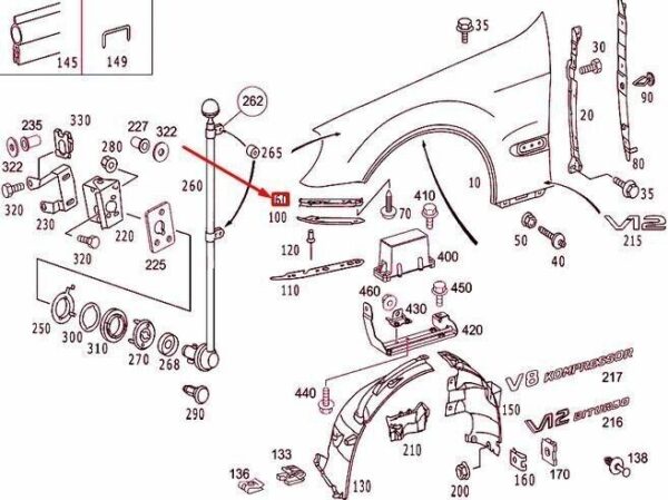 Mercedes Benz S 320 CDI S 400 CDI S 280 Original Bracket A2208801114 - Image 4