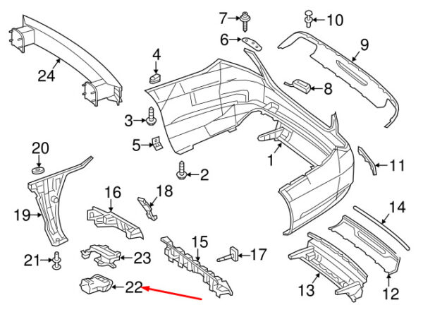 NEW MERCEDES-BENZ CLA COUPE C117 REAR LEFT TAIL PIPE COVER A2214904327 ORIGINAL - Image 4