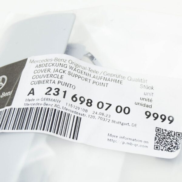 Mercedes-Benz SL R231 jack tube cover front left A23169807009999 new