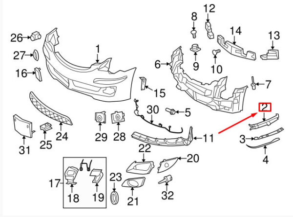 MERCEDES R W251 Frontstoßstange rechts oben Montage A2518801214 NEUES ECHTES - Image 4