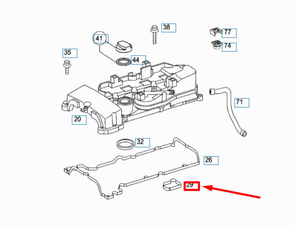 NEW MERCEDES-BENZ SLK R171 SPARK PLUG SEAL A2710160121 ORIGINAL - Image 4