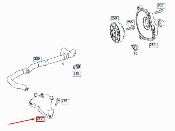 MERCEDES-BENZ C W204 OIL SEPARATOR A2720160134 NEW ORIGINAL - Image 4