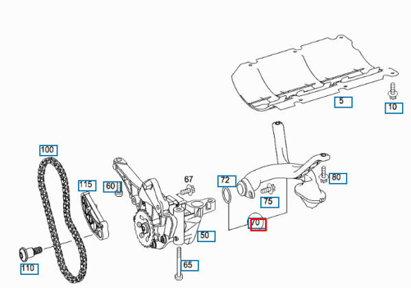 Mercedes Benz C W204 Engine Oil Suction Tube A2721800052 NEW ORIGINAL - Image 4