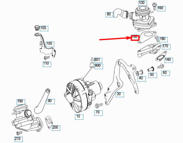 MB C W204 between combo valve and flanged gasket A2722380280 NEW ORIGINAL - Image 4
