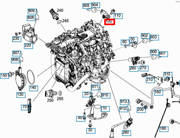 NEW MERCEDES-BENZ E W212 CAMSHAFT POSITION SENSOR A2769050900 ORIGINAL - Image 4