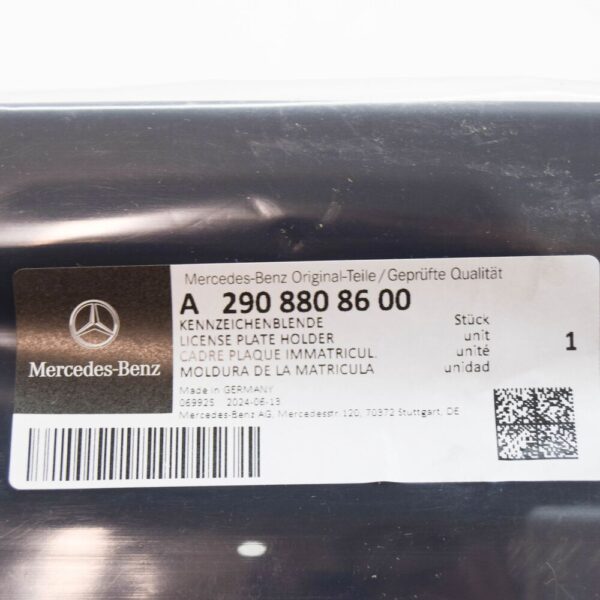 MERCEDES-BENZ AMG GT X290 Front License Plate Holder A2908808600 NEW ORIGINAL