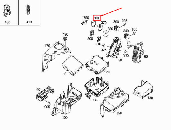 Mercedes-Benz Citan W415 Relay A4159820423 NEW ORIGINAL - Image 4