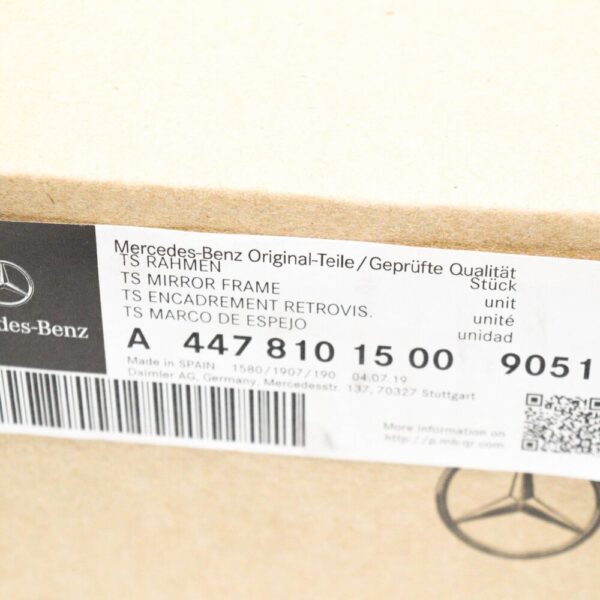 Mercedes Benz Vito W447 Left  Mirror Frame A4478101500 9051 NEW ORIGINAL