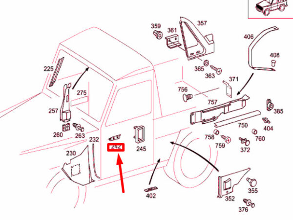 NEW MERCEDES-BENZ G W463 FRONT BELT OUTLET COVER A46386802399051 ORIGINAL - Image 4