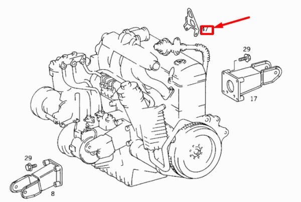 Mercedes-Benz Sprinter W903 Engine Hanging Eyelet A6012230541 NEW ORIGINAL - Image 4