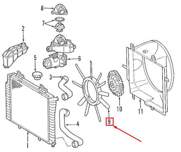 NEW MERCEDES-BENZ E W210 FAN BLADE A6062000123 ORIGINAL - Image 4