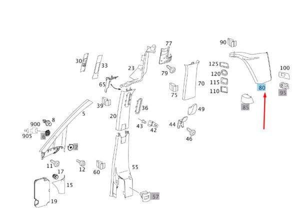NEW MERCEDES-BENZ VITO W639 D-ST-ST-CLOSING TRIM A639969232027D43 ORIGINAL - Image 4